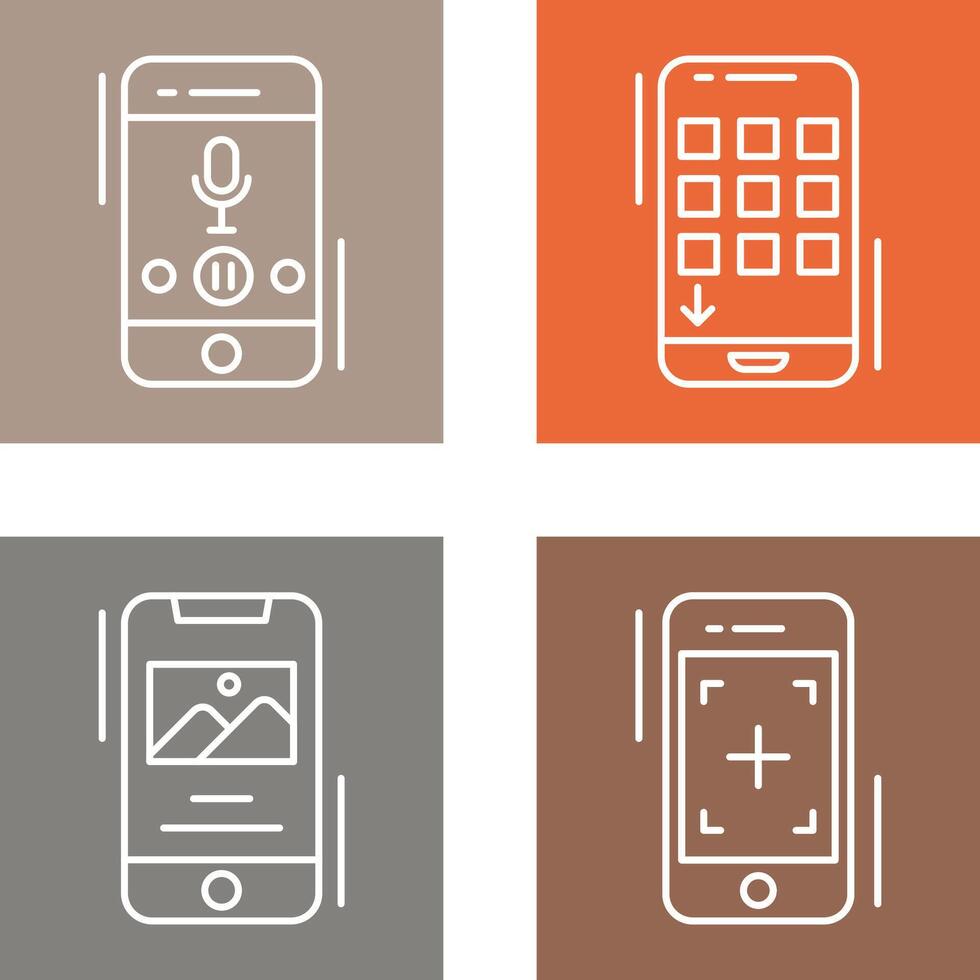 Voice Record and Device Icon vector