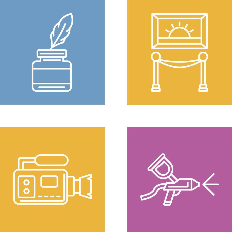 Inkwell and Exibit Icon vector