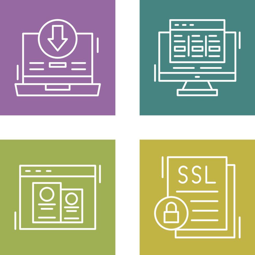 Downlaod and Layout Icon vector