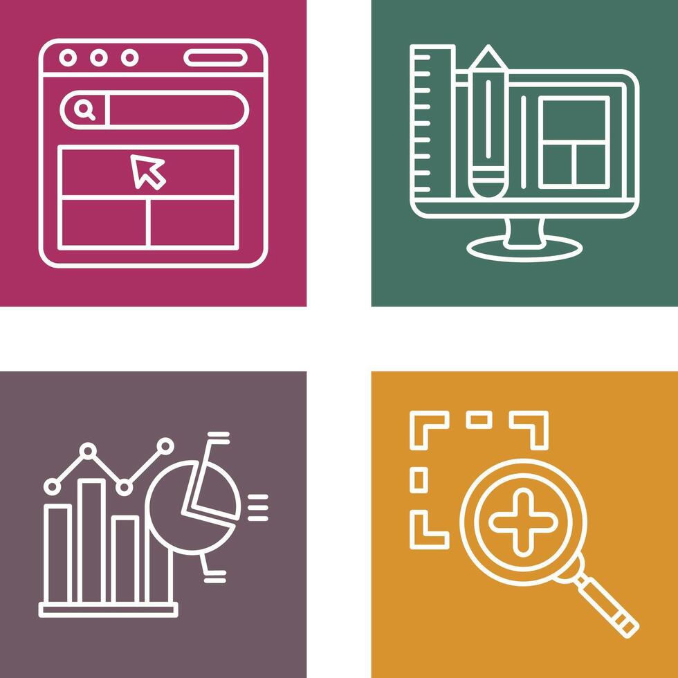 Website and Web Design Icon vector