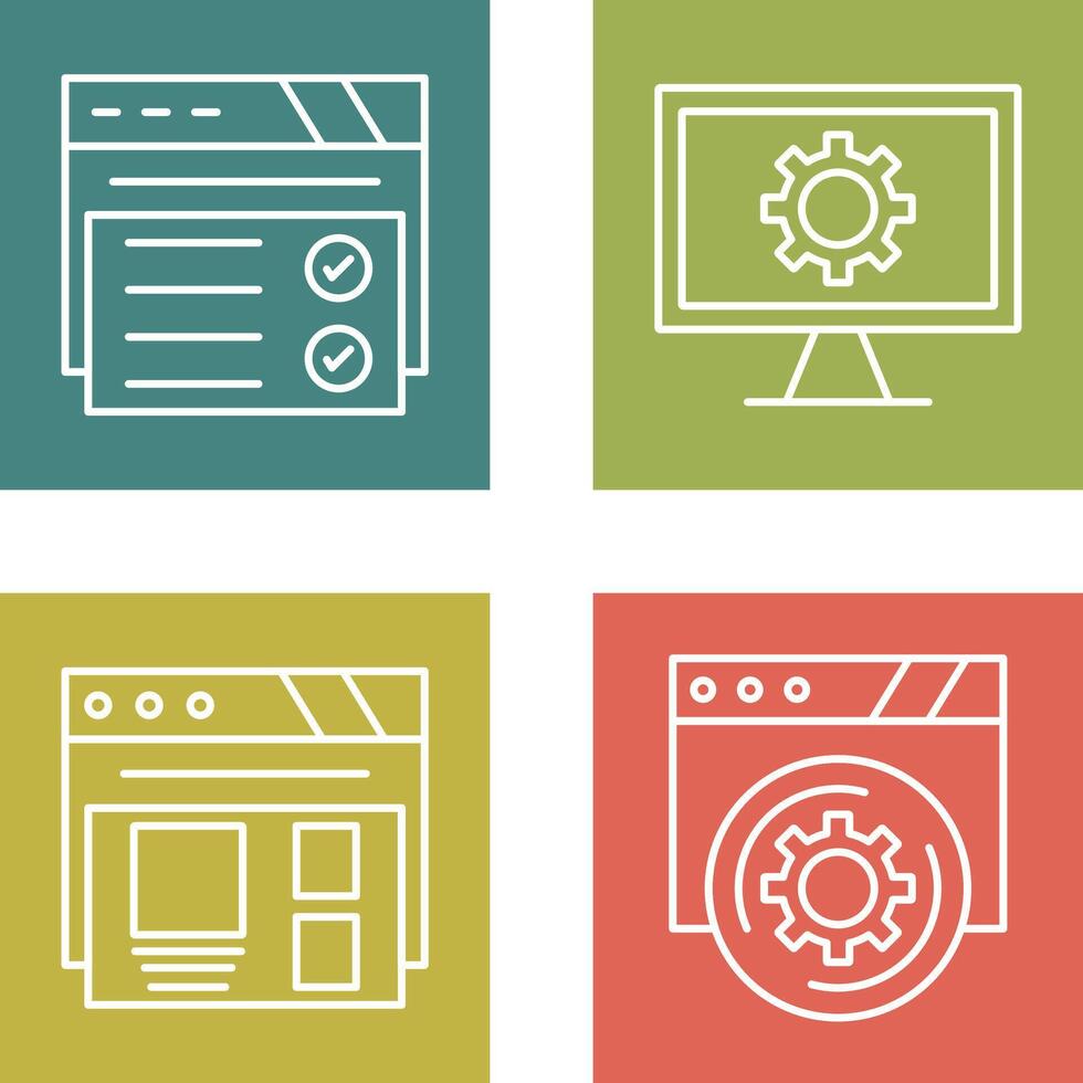 Web Browser and Monitor Screen Icon vector