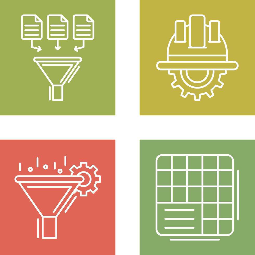 Data Collection and Engineering Icon vector