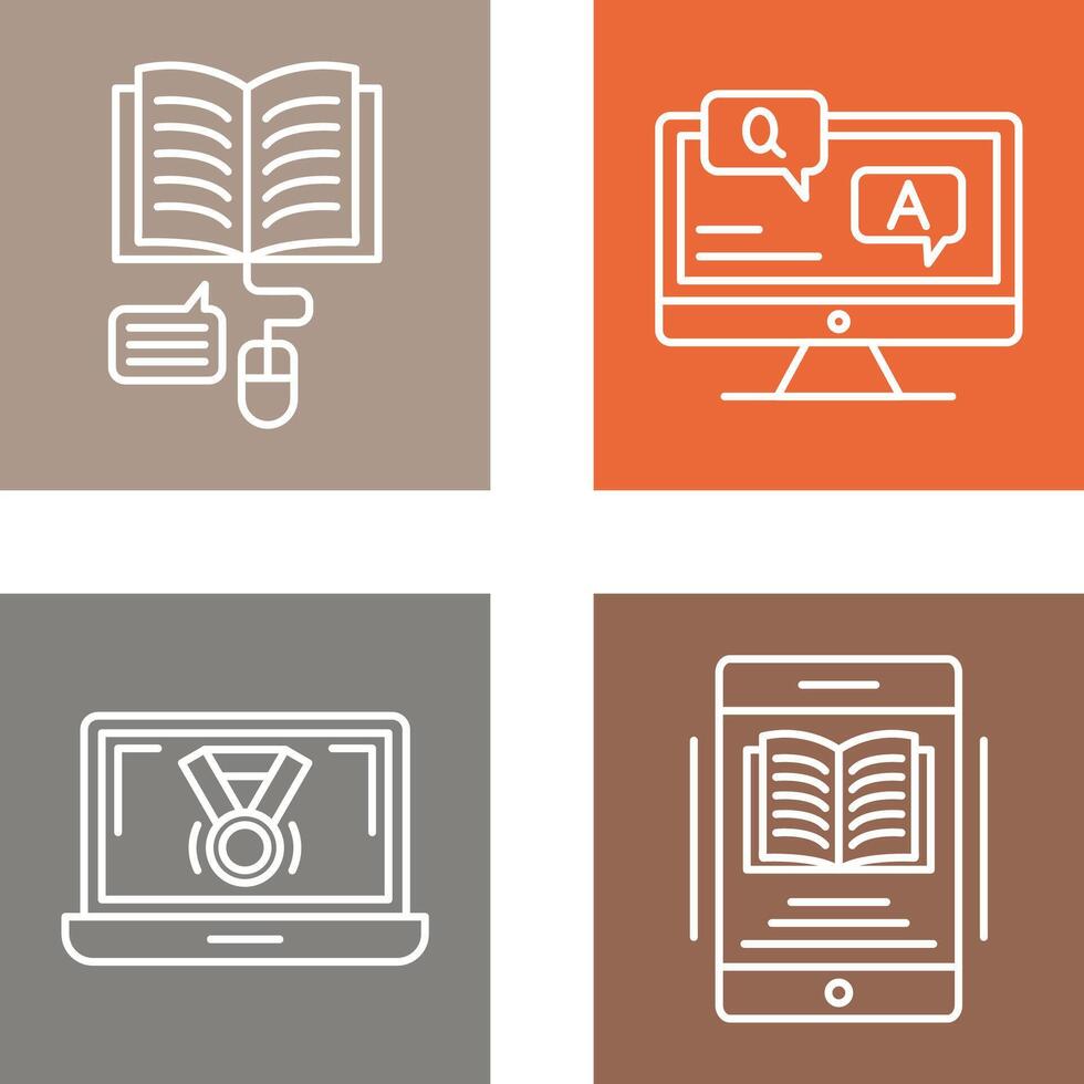 Online Learning and Faq Icon vector