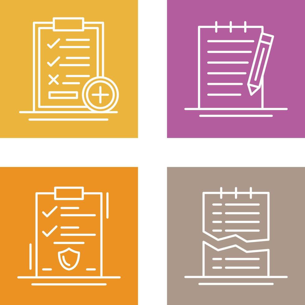 Medical Examination List and Check Up List Icon vector