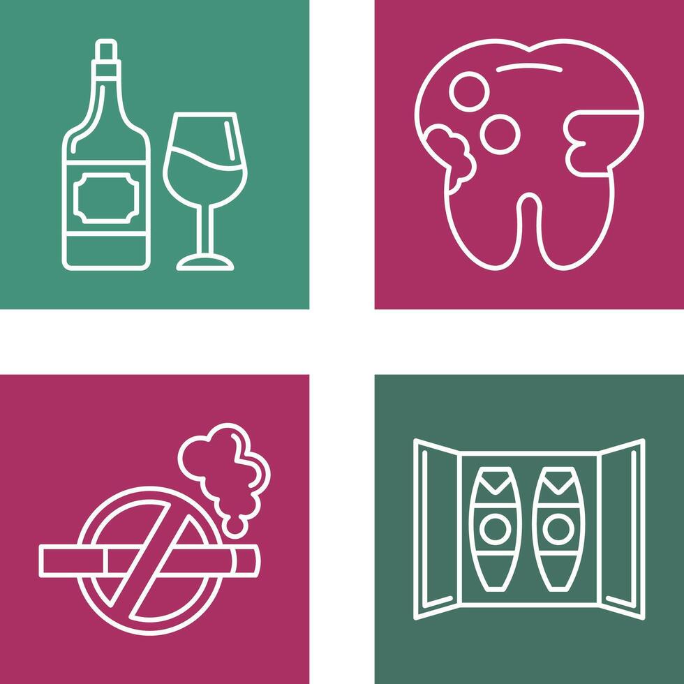 Wine and Caries Icon vector