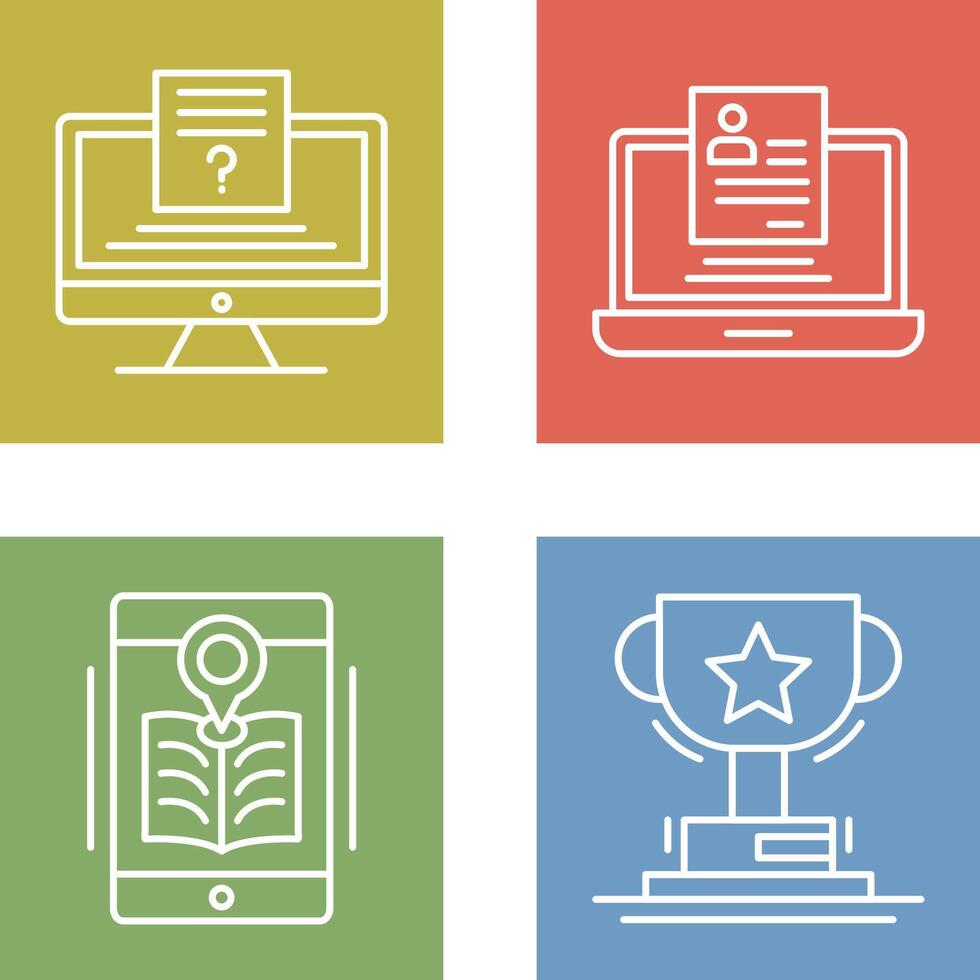 Quiz and Registration Icon vector