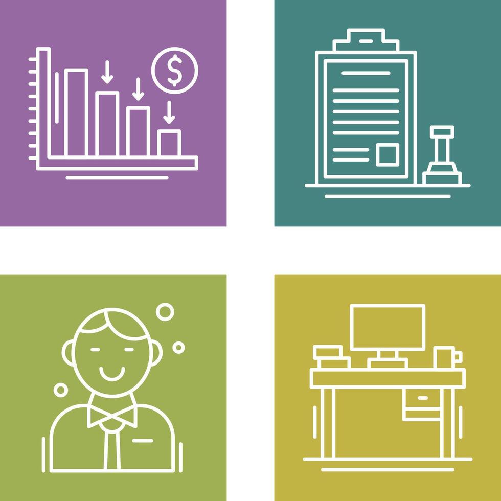 Loss and Stamp Icon vector