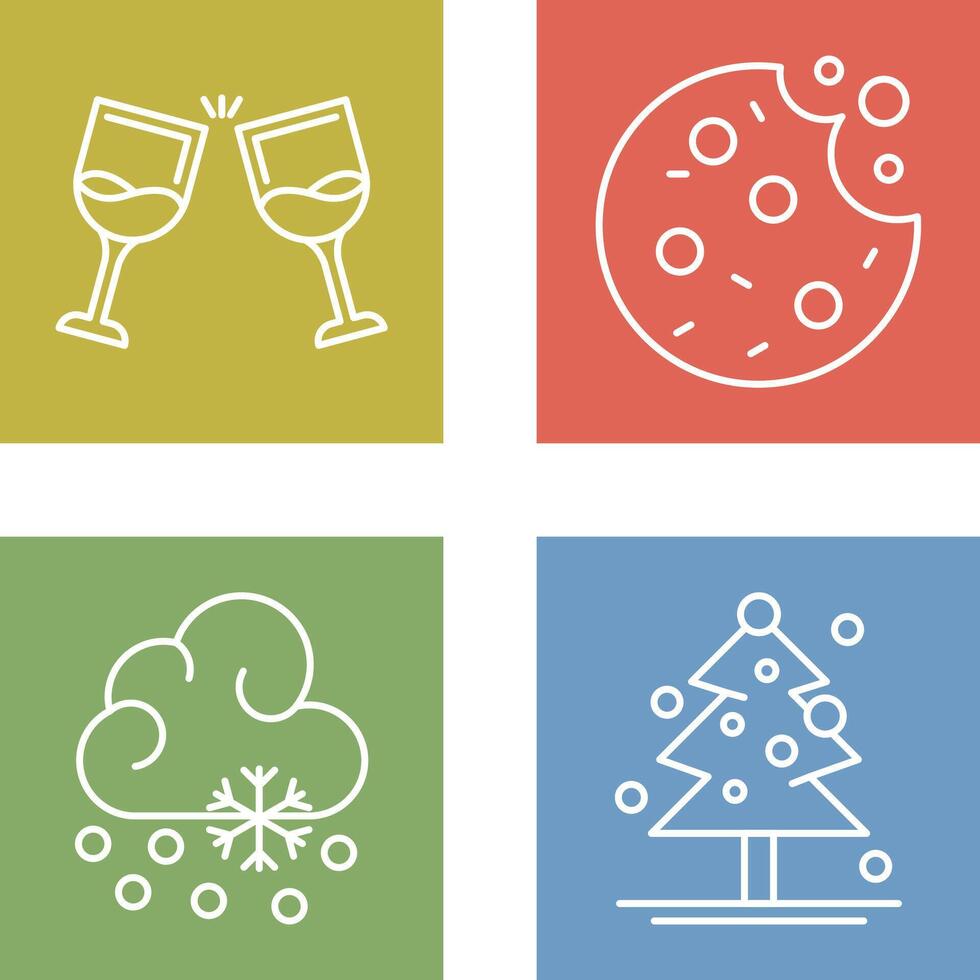 Wine and Cookie Icon vector