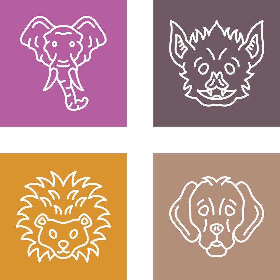 Eleplant and Bat Icon vector