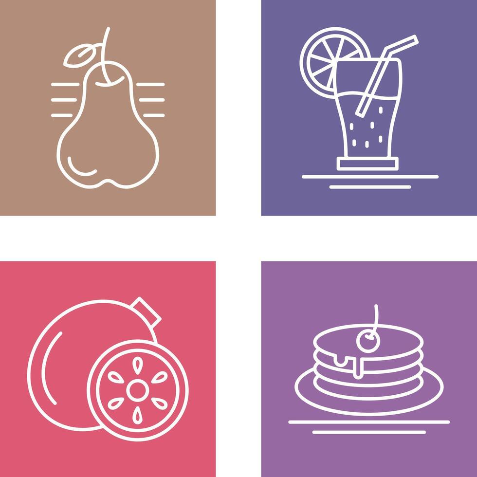 Pear and Orange Juice Icon vector