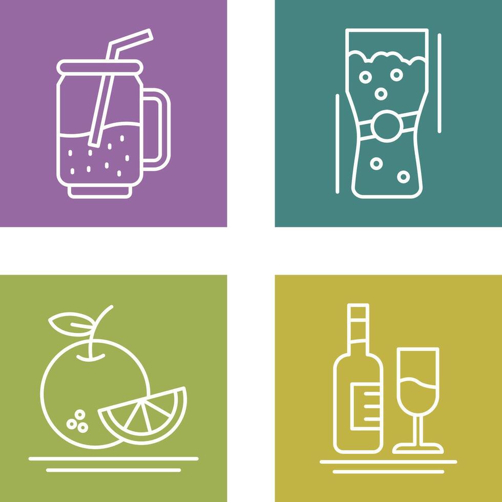 Cocktail and Pint Of Beer Icon vector