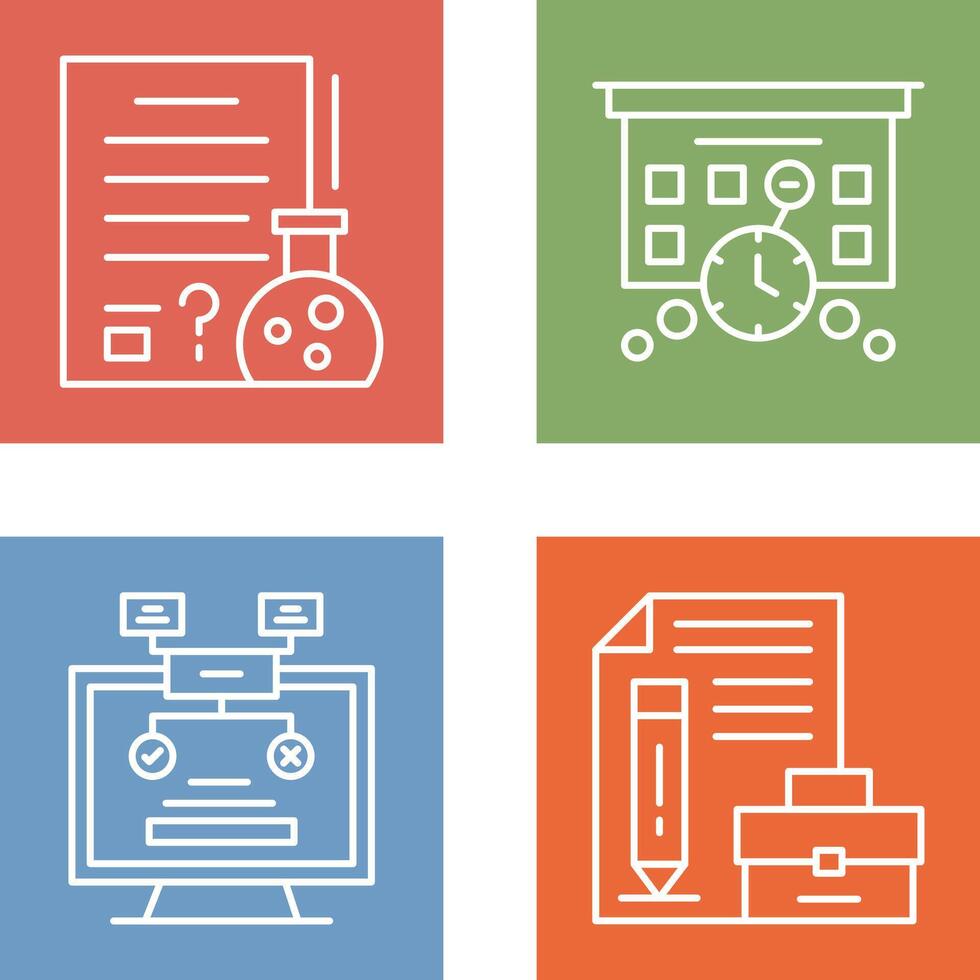 Hypothsis and Deadline Icon vector