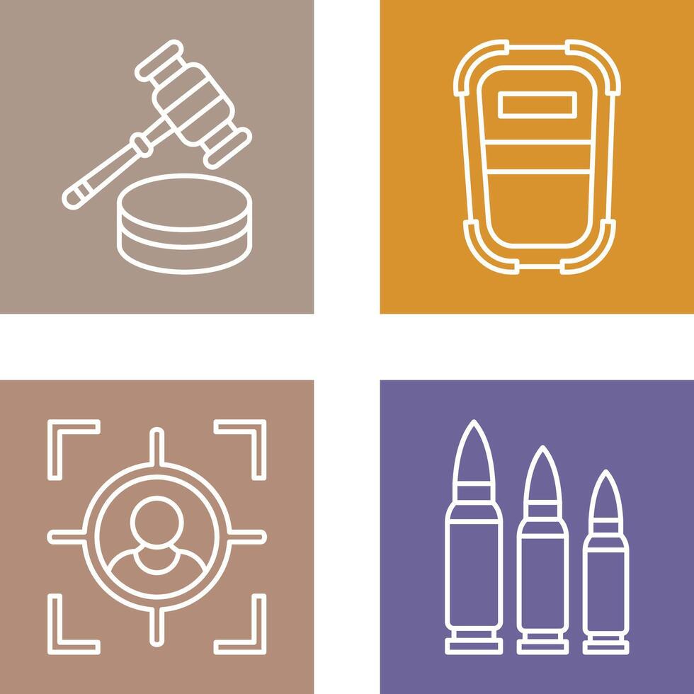 Id Card and Police Badge Icon vector