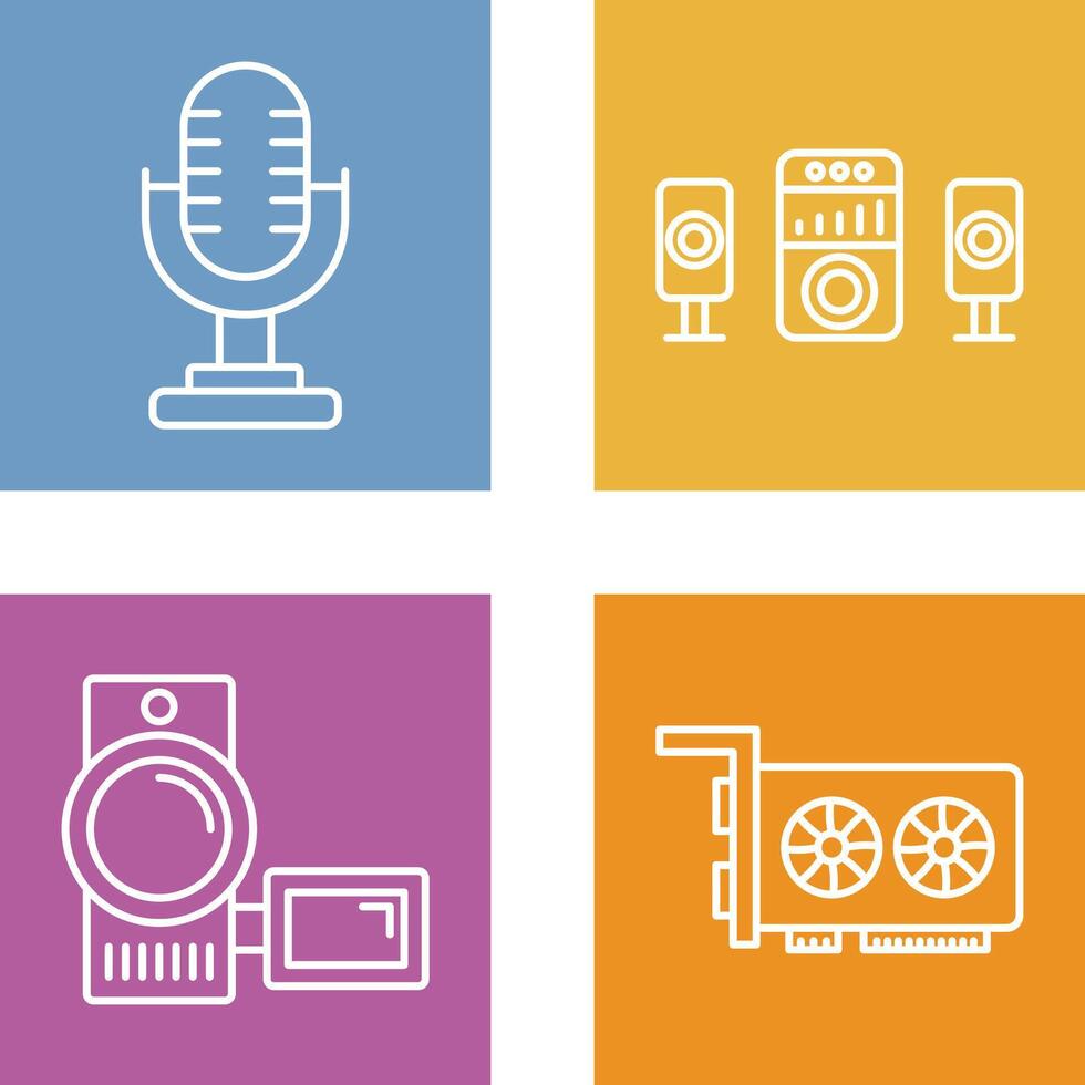 Microphone and Sound System Icon vector