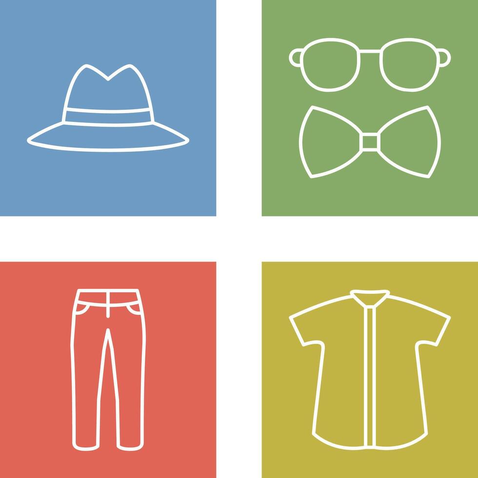 sombrero y hipster estilo icono vector