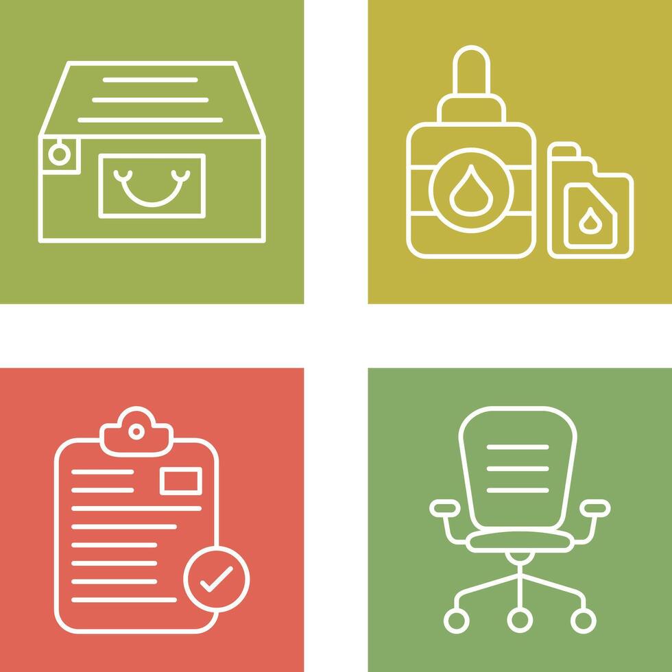 File Cabinet and Ink Cartridge Icon vector