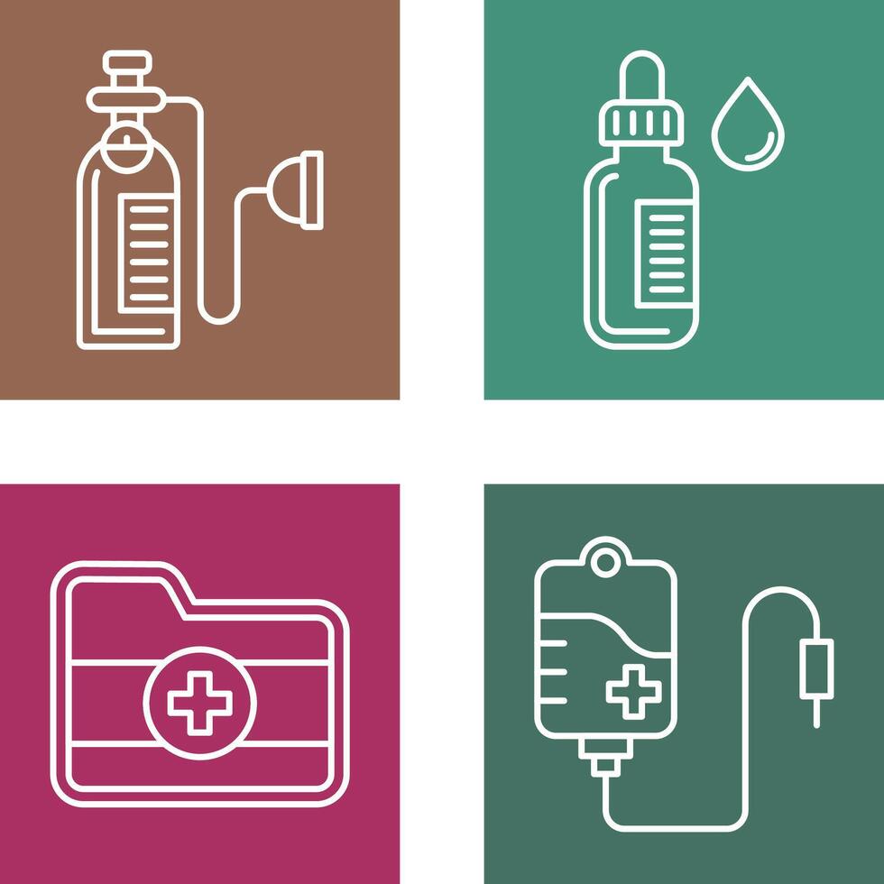 Oxygen and Dropper Icon vector