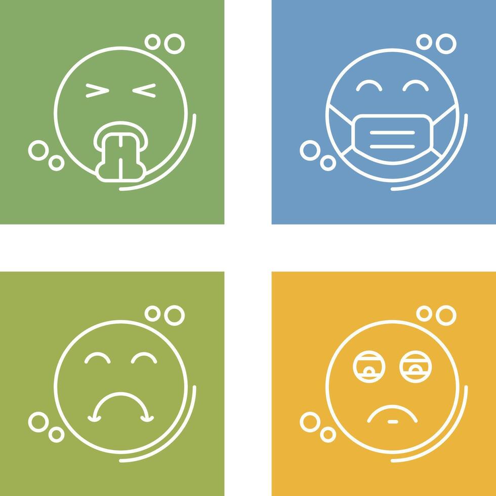 Vomit and Mask Icon vector
