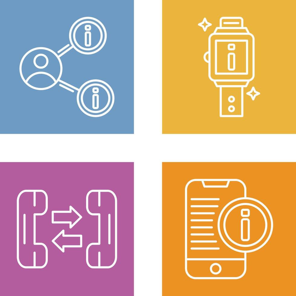 share and smartwatch Icon vector