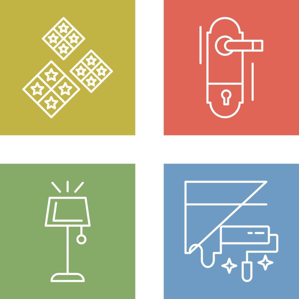 Tiles and Doorknob Icon vector