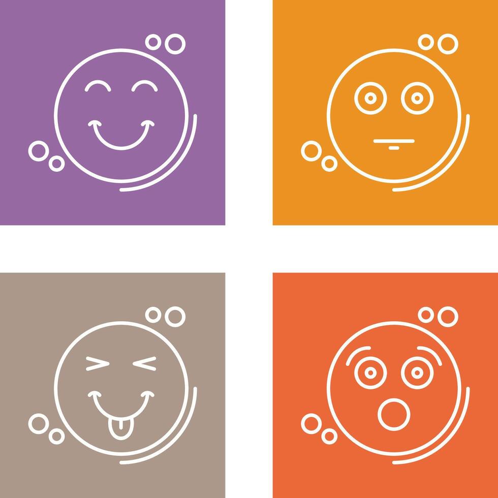 Smile and Neutral Icon vector