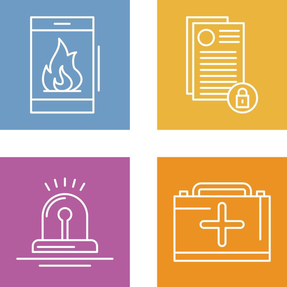 Fire and Privacy Icon vector