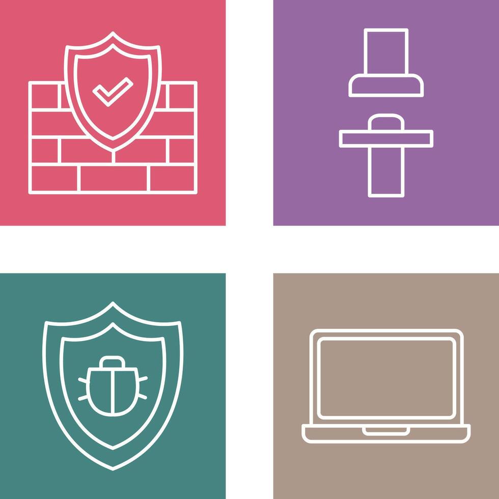 Firewall and Seat Icon vector