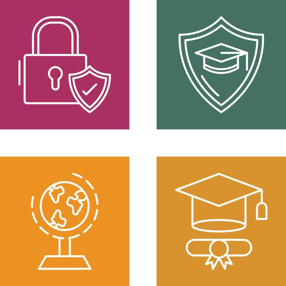 Secure and Education Icon vector