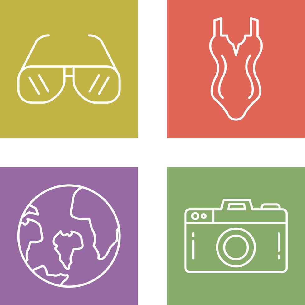 Sun Glasses and Swim Icon vector
