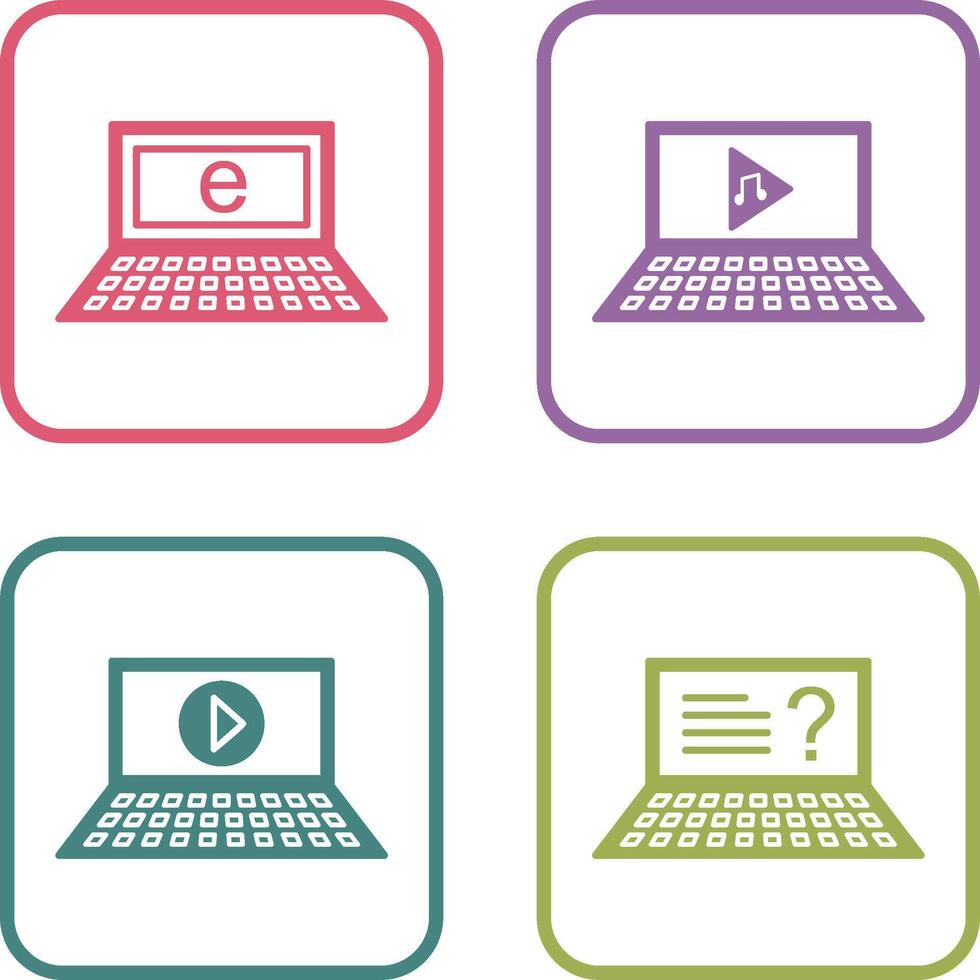 Internet and Play Music Icon vector