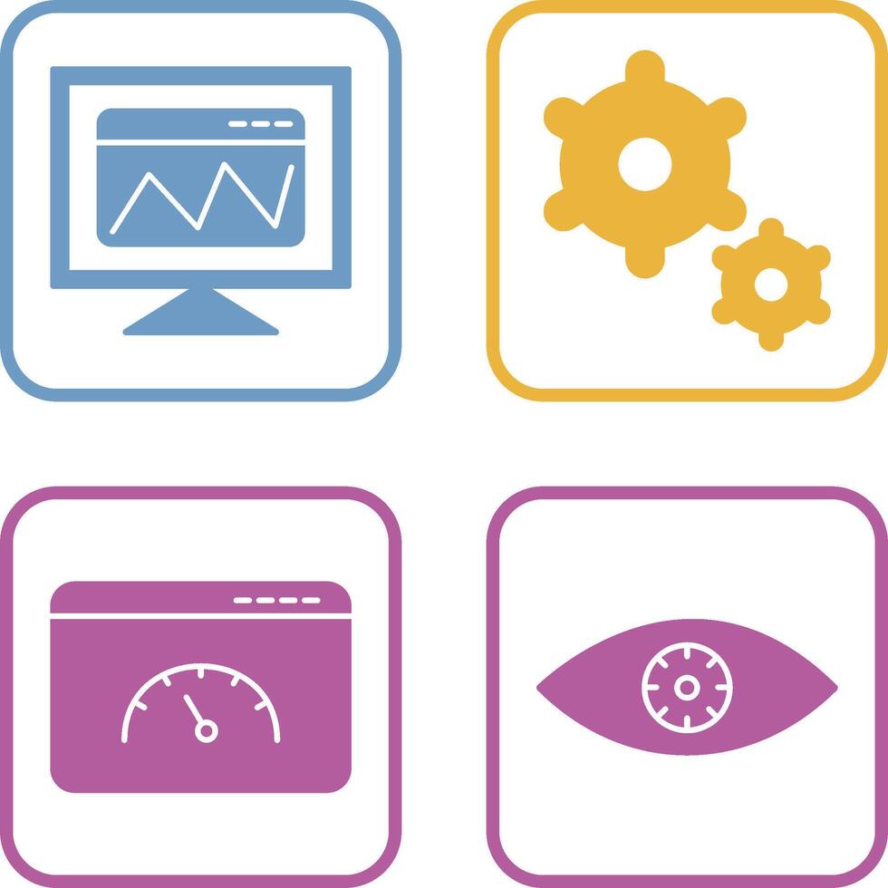 web analysis and preferences Icon vector