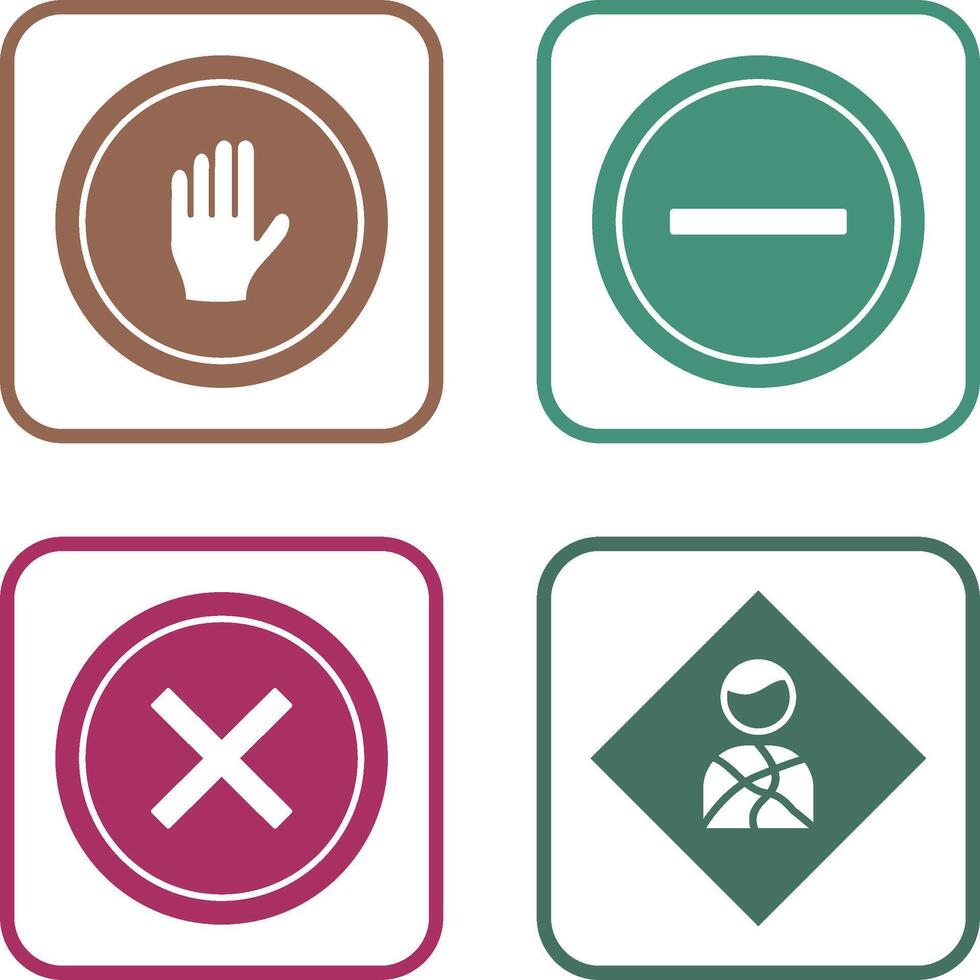 halt and entry prohibited Icon vector