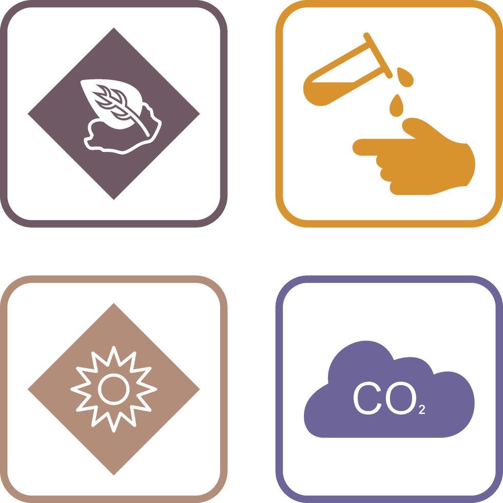 Environment hazard and Corrosive hazard Icon vector