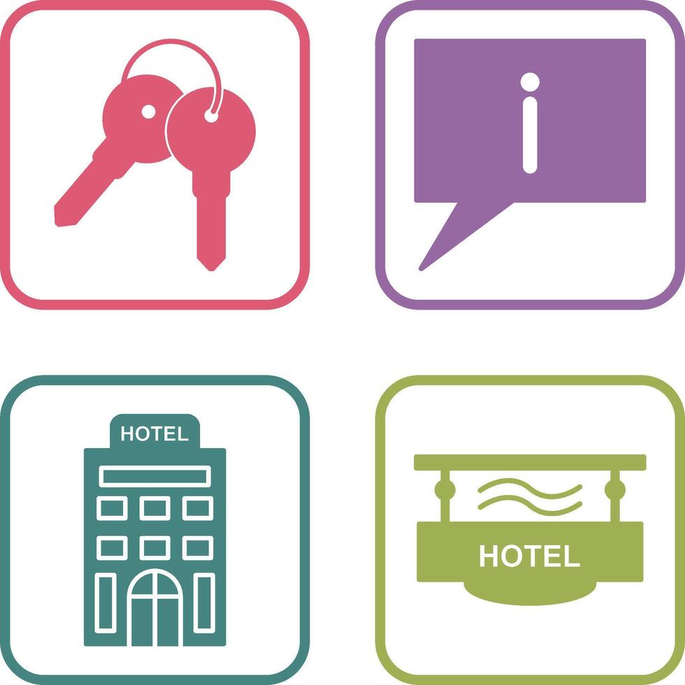 keys and information Icon vector