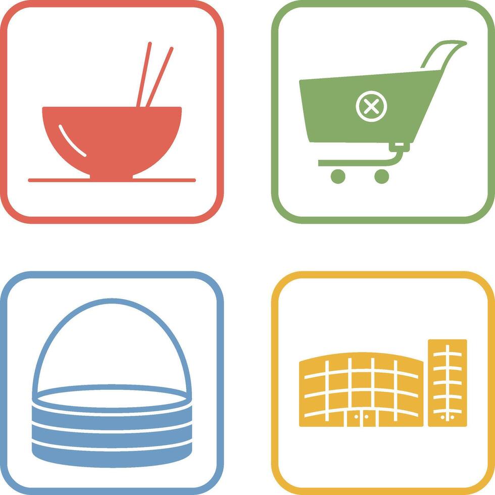 food and cancel order Icon vector