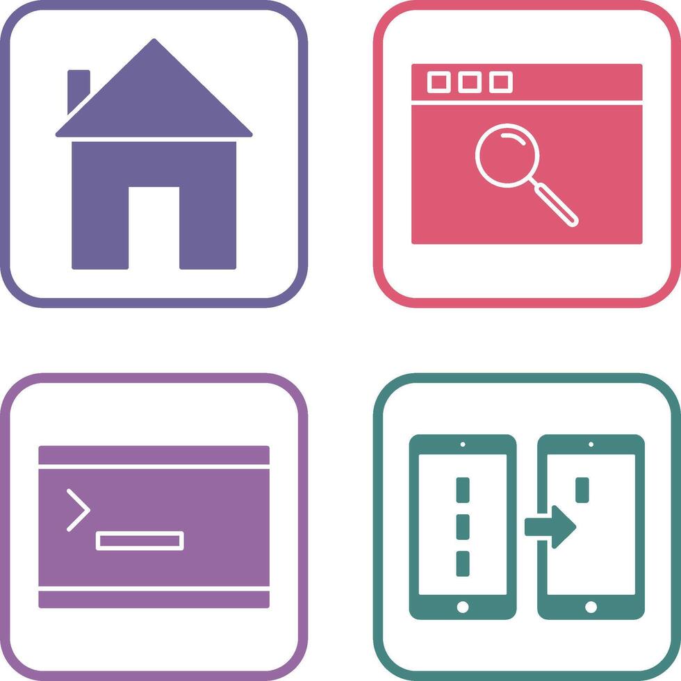 homepage and browser Icon vector