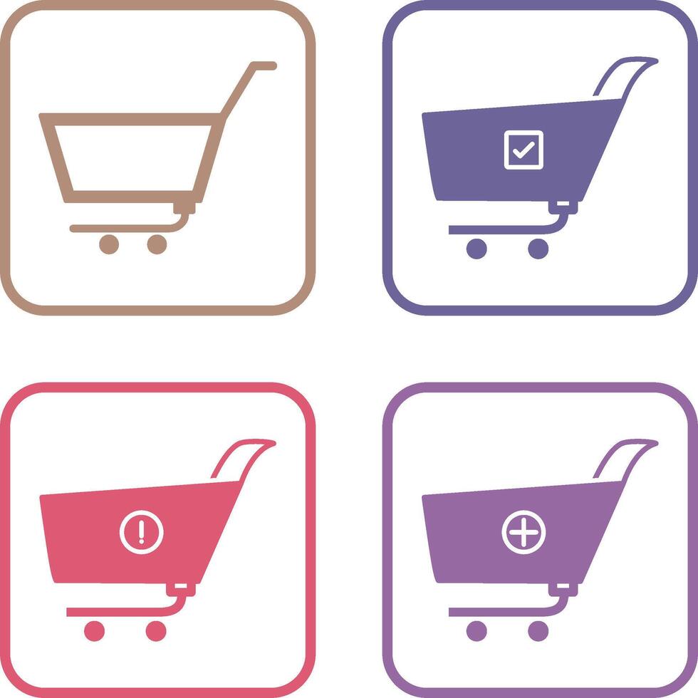 empty cart and confirm order Icon vector