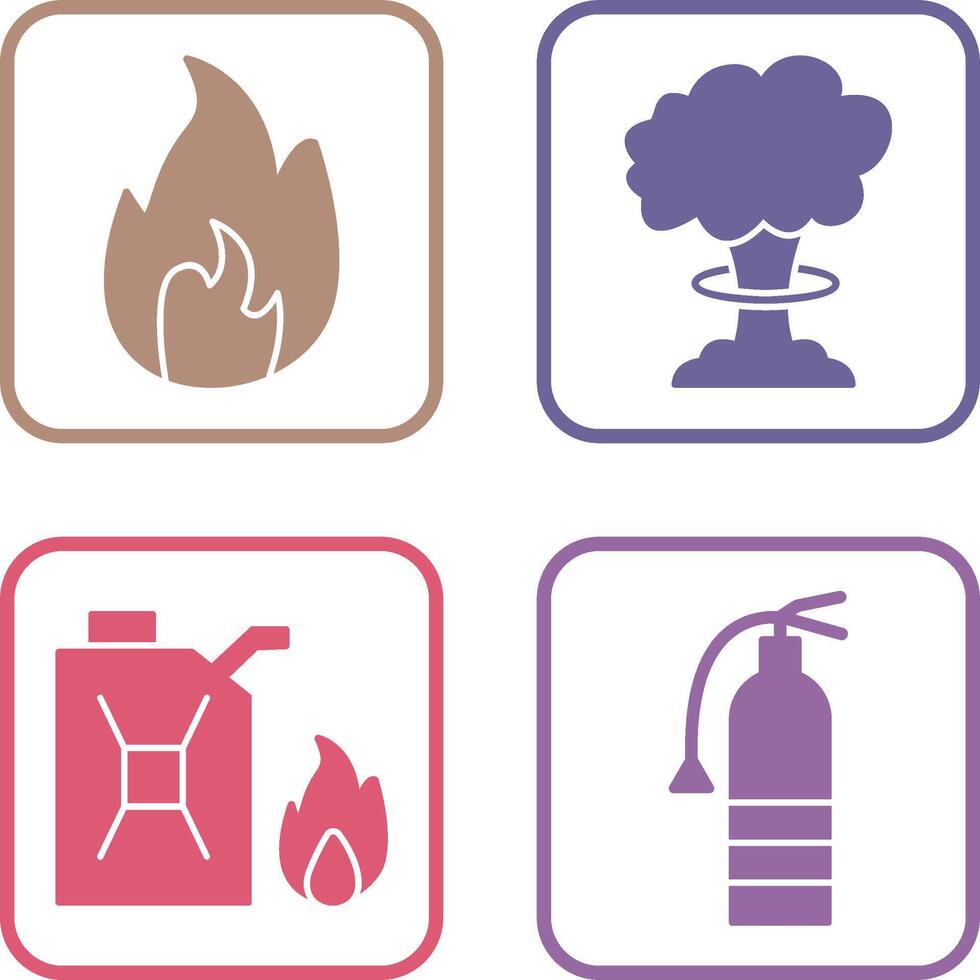 flame and bomb blast Icon vector