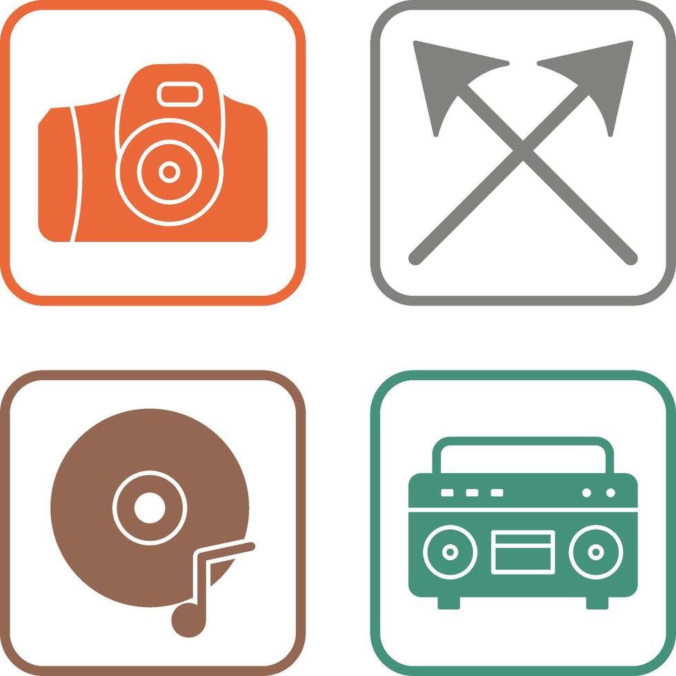 Camera and Arrows Icon vector