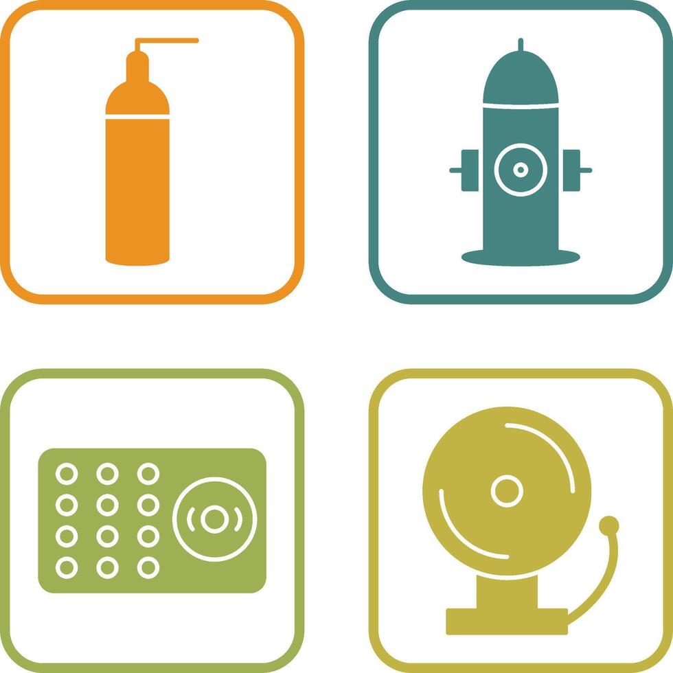 hydrant and oxygen tank Icon vector