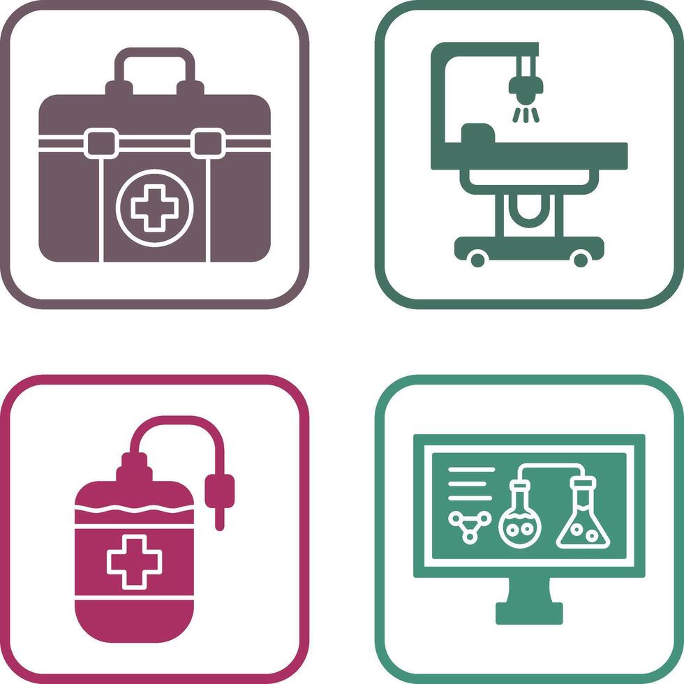 First Aid Kit and operating Room Icon vector