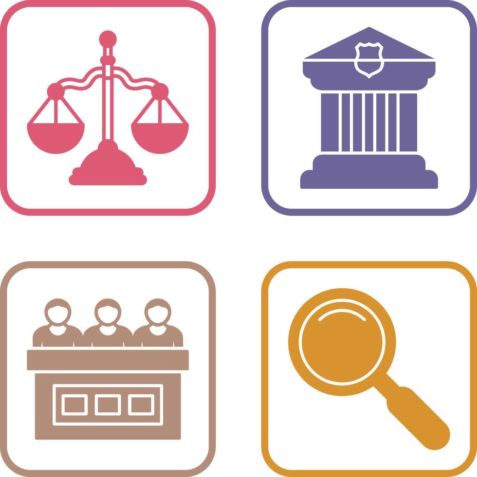 Balance and Courthouse Icon vector