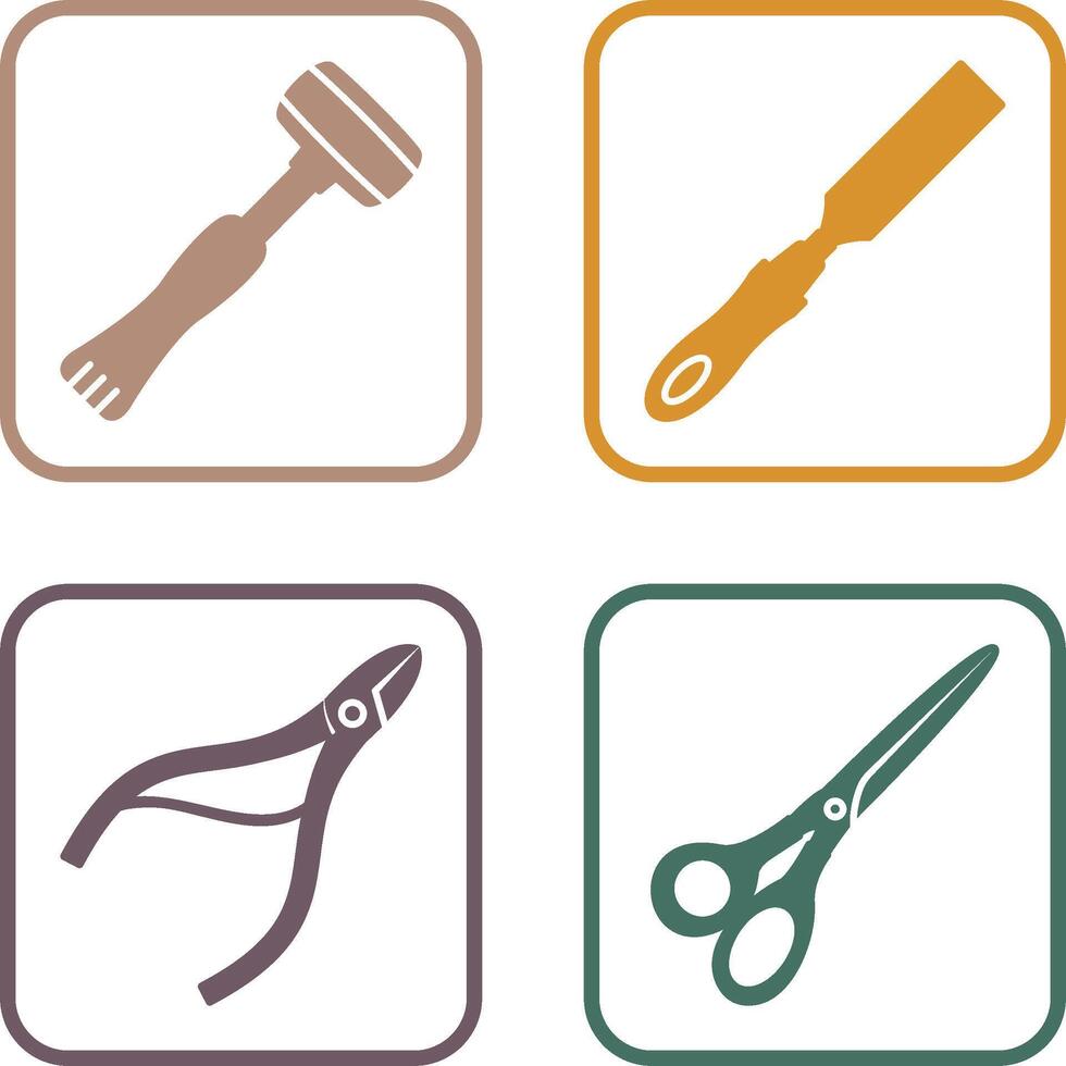 Sledgehmmer and Chisel Icon vector