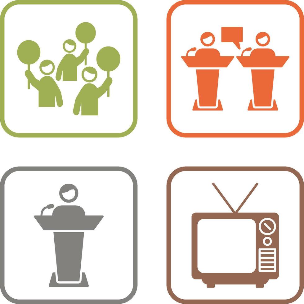 Protest and Debate Icon vector