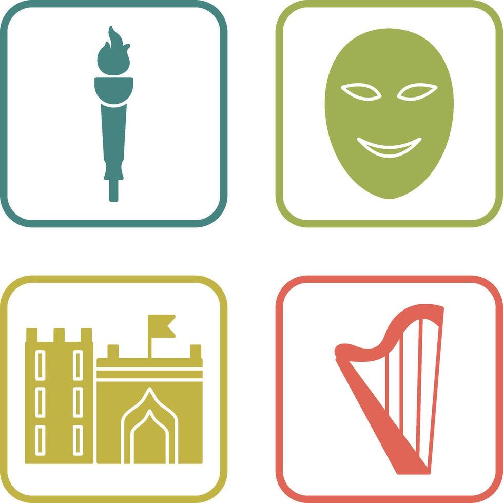 Museum Torch and Ancient Icon vector