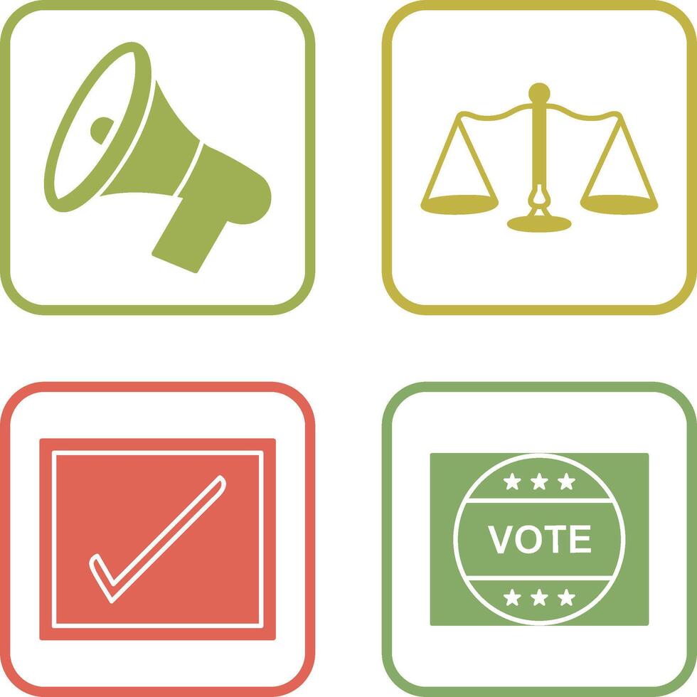 Announcement Speaker and Scale Icon vector