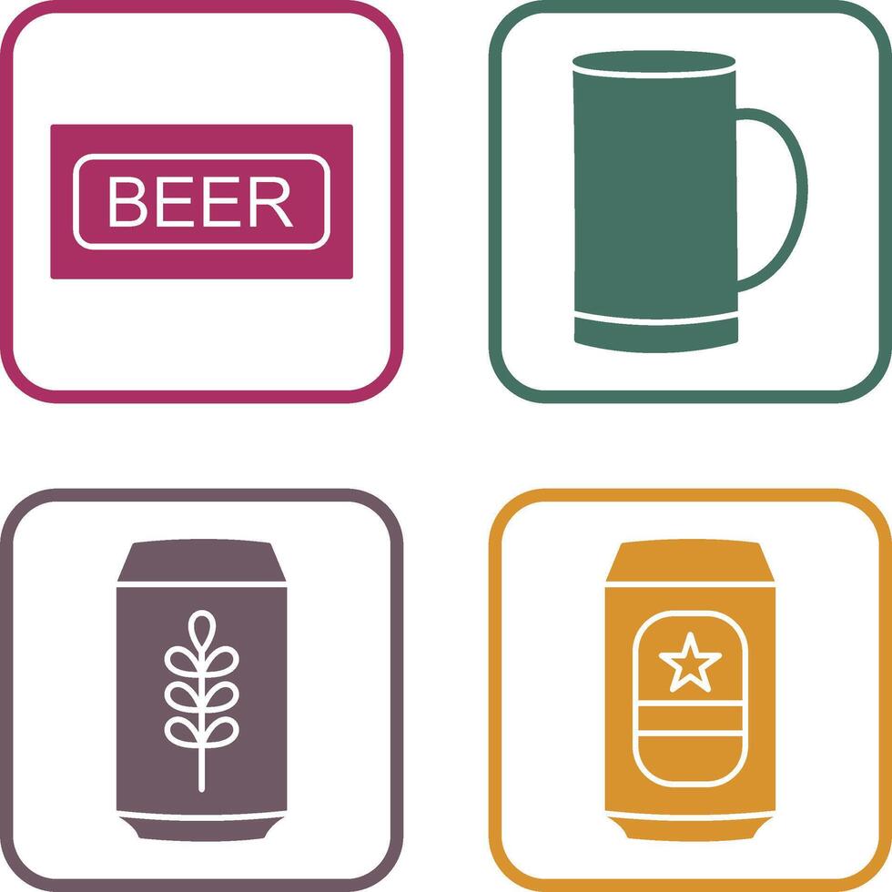 Beer Sign and Beer Mug Icon vector