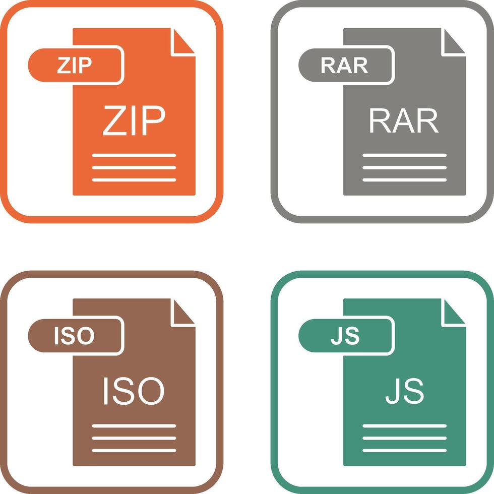 ZIP and RAR Icon vector