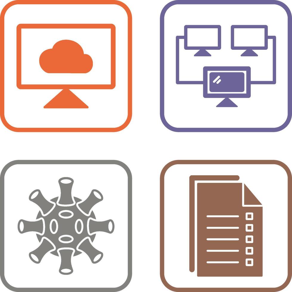 Cloud Systems and Connected Icon vector