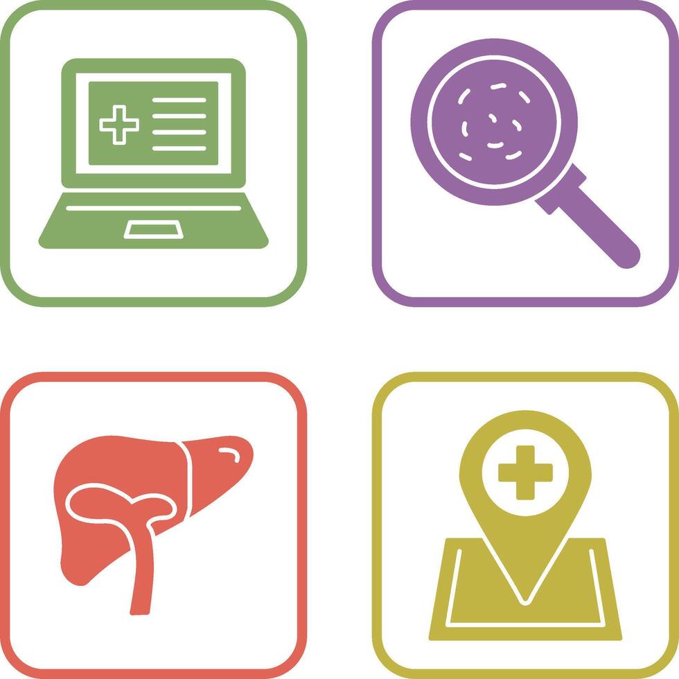 Laptop and Analytics Icon vector